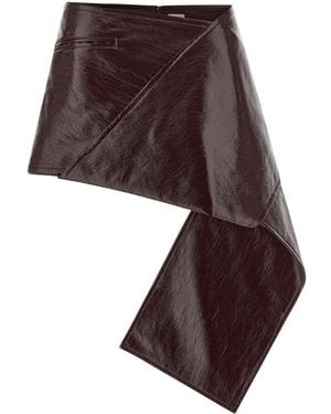 Courreges 'Fold Vinyl Mini' Skirt - Purple