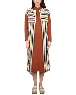 Alysi Stripes None Jumper - Red
