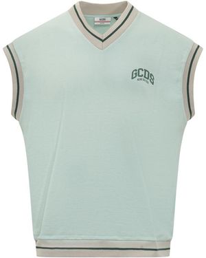 Gcds Sleeveless Sweaters - Green