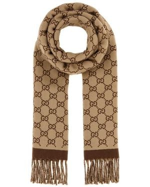 Gucci Logo Scarf - Natural