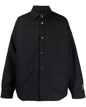 Ambush Gingham-check Padded Shirt Jacket - Black