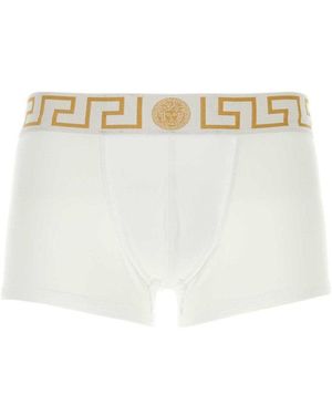 Versace Stretch Cotton Boxer - White
