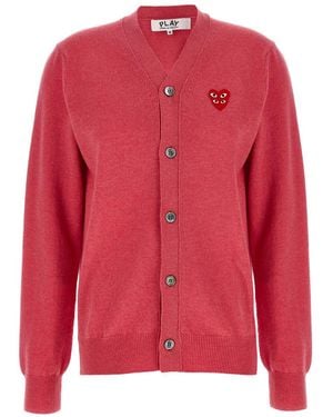 COMME DES GARÇONS PLAY Embroidered V Neck Sweater