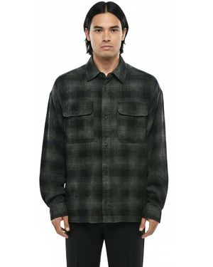 Palm Angels Regular Checked Shirt - Green