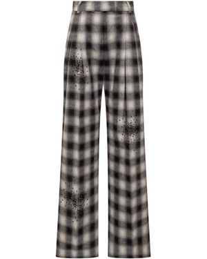 Des Phemmes Relaxed Flat Front Pants - Gray