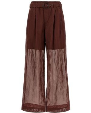 Brunello Cucinelli Loose Pleated Pants - Brown