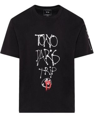 Y-3 Graphic Print T-Shirt - Black