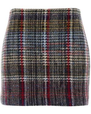 Missoni Plaid Above Knee Skirt - Black