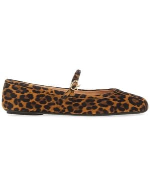 Gianvito Rossi Round Toe Ballet Flats - Brown