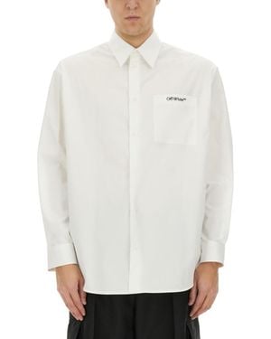 Off-White c/o Virgil Abloh Oversized Logo Shirt - White