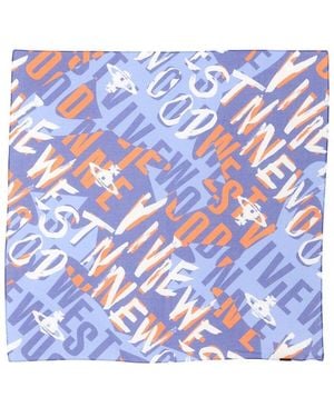 Vivienne Westwood Printed Logo Scarf - Blue