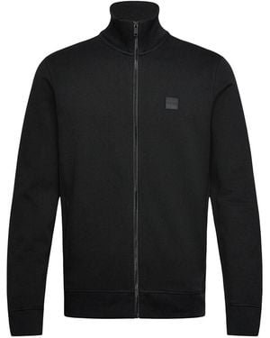 BOSS Zip Up Logo Jacket - Black