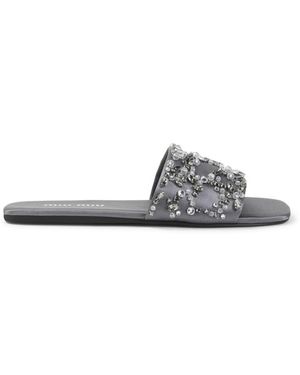 Miu Miu Ferro Sandal - Gray