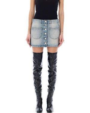 Courreges Denim Mini Skirt - Blue