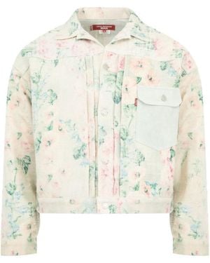 Junya Watanabe Floral Print Jacket - White