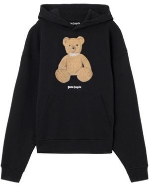 Palm Angels Graphic Hood Sweatshirt - Black