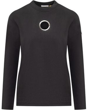Moncler Solid Crew Neck T-Shirt - Black