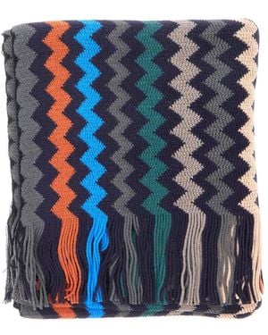 Missoni Chevron Pattern Scarf - Blue