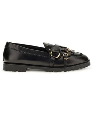 Pinko Leather Loafers - Black