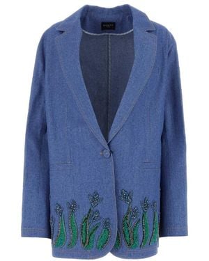 Santa Brands Denim Oversize Blazer - Blue