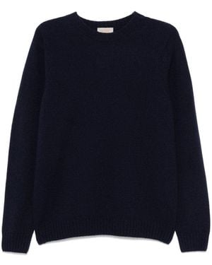 John Smedley Crewneck Wool Jumper - Blue