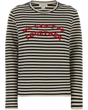 McQueen Stripes Crew Neck T-Shirt - Black