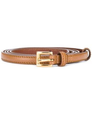 Prada Logo Buckle Belt - Brown