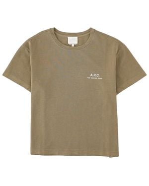 A.P.C. Logo Crew Neck T-Shirt - Natural