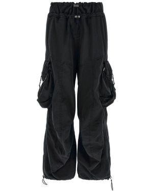 The Attico Oversized Cargos Pants - Black