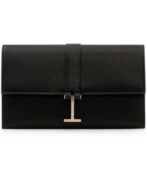 Tom Ford T Logo Clutch - Black