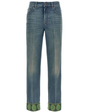 Valentino Jacquard Jeans - Blue