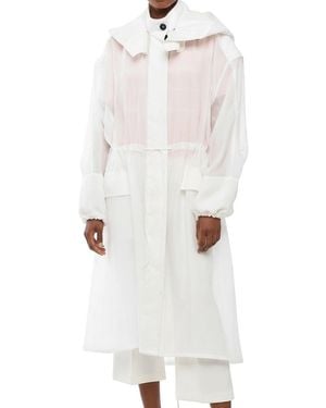 Ferragamo Hood Trench Coat - White