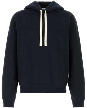 Jil Sander Midnight Solid Hoodie - Blue