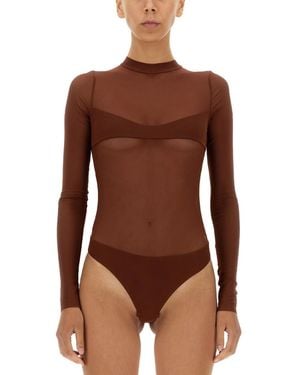 NOT AFTER TEN Solid Mock Collar Top - Brown
