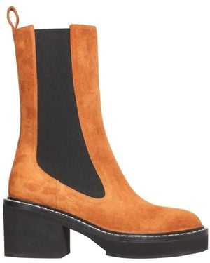 KHAITE Solid Round Toe Boots - White