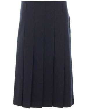 A.P.C. Dark Midi Skirt - Blue