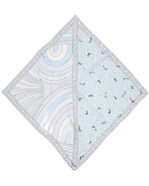 PUCCI Light Abstract Print Scarf - Blue