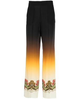 Etro Straight Flat Front Pant - Black