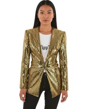 Philipp Plein Embellished Shawl Lapel Blazer - Green