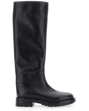 Strategia Leather Marengo Boots - Blue