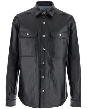 Rick Owens Classic Collar Shirt Jacket - Black