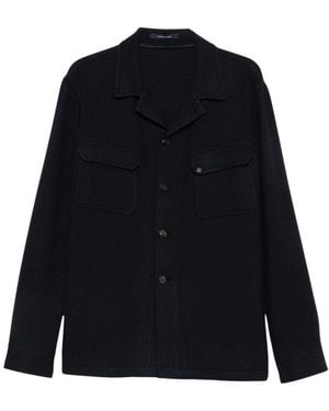 Tagliatore Dark Shirt Collar Jacket - Blue