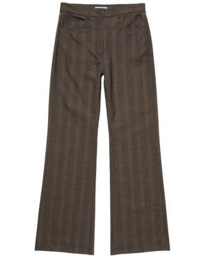 Acne Studios Flared Flat Front Trousers - Grey