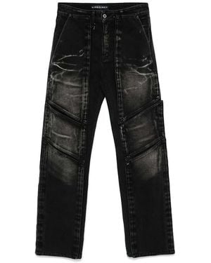 Y. Project Straight High Rise Jeans - Black