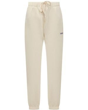 Autry Cotton Logo Activewear - Natural