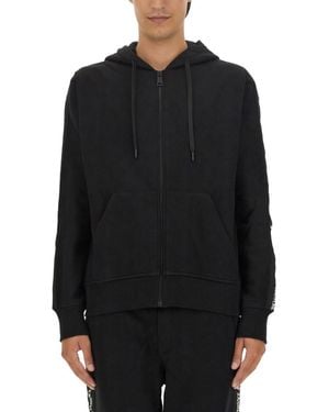 Versace Jeans Couture Solid Regular Hoodie - Black