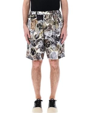 Marni Floral Print Bermuda Shorts - Black