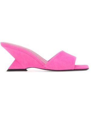 The Attico Suede Cheope Heels - Pink