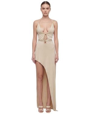 Off-White c/o Virgil Abloh V Neck Maxi Dress - Natural
