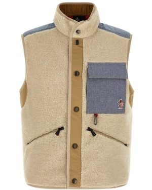 Moncler Logo Vest Jacket - Natural